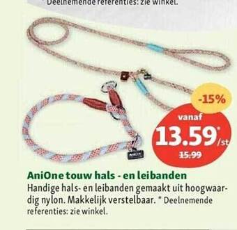Anione touw hals en leibanden