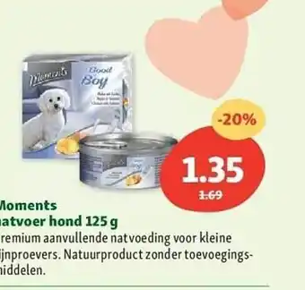 Maxi Zoo Moments natvoer hond aanbieding