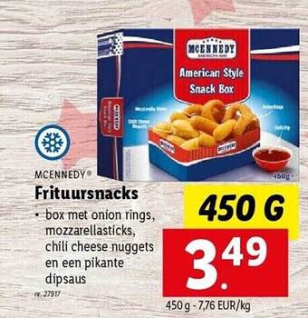 Lidl Mcennedy frituursnacks aanbieding