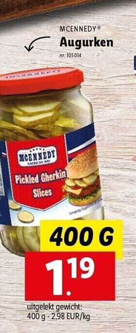 Lidl Mcennedy augurken aanbieding