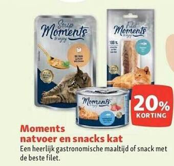 Maxi Zoo Moments natvoer en snacks kat aanbieding