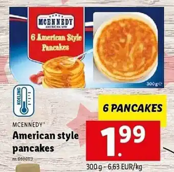 Lidl Mcennedy american style pancakes aanbieding