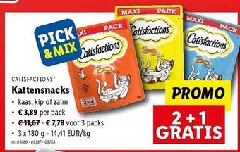 Lidl Catisfactions kattensnacks aanbieding