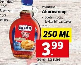 Lidl Mcennedy ahornsiroop aanbieding