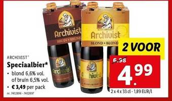 Lidl Archivist speciaalbier aanbieding