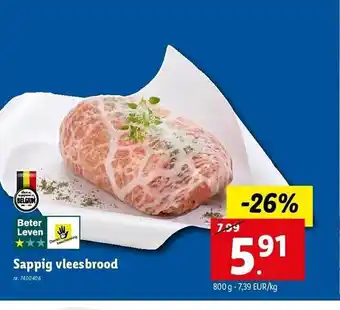Lidl Sappig vleesbrood aanbieding