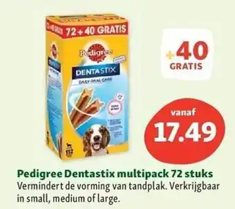 Maxi Zoo Pedigree dentastix multipack aanbieding