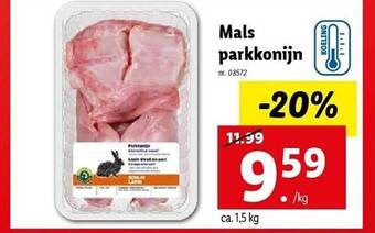 Lidl Mals parkkonijn aanbieding