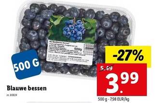 Lidl Blauwe bessen aanbieding