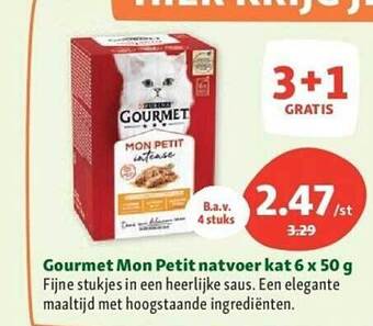 Maxi Zoo Gourmet mon petit natvoer kat aanbieding