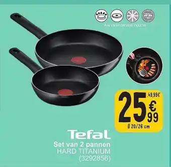 Cora Tefal set van 2 pannen aanbieding