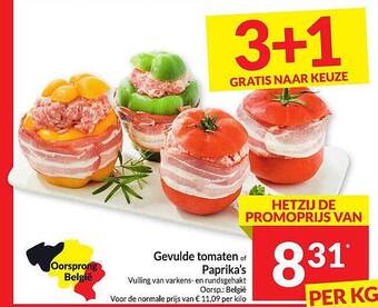 Intermarché Gevulde tomaten of paprika's aanbieding