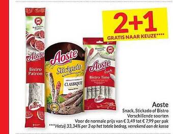 Intermarché Aoste snack, stickado of bistro aanbieding