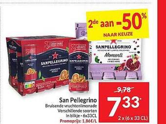 Intermarché San pellegrino bruisende vruchtenlimonade aanbieding