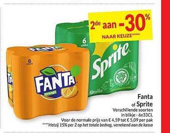 Intermarché Fanta of sprite aanbieding