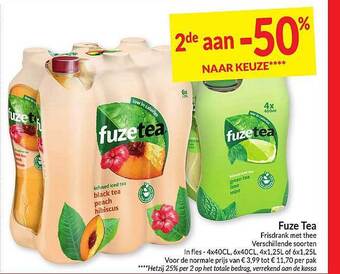 Intermarché Fuze tea frisdrank met thee aanbieding