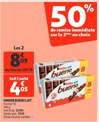 Kinder bueno lait 340g