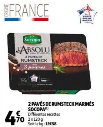 2 Paves De Rumsteck Marines Socopa