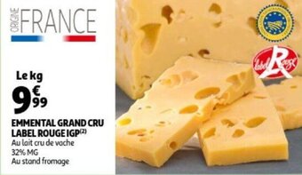 Auchan Emmental Grand Cru Label Rouge IGP aanbieding