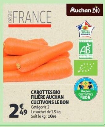 Auchan Carottes bio filiere auchan cultivons le bon aanbieding