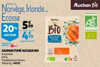 Auchan Saumon Fume Auchan Bio aanbieding