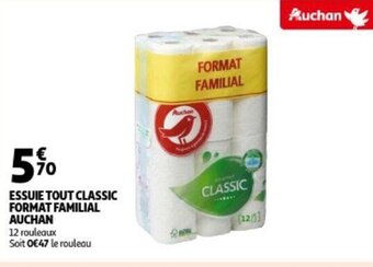 Auchan Essuie Tout Classic Format Familial Auchan aanbieding
