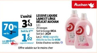 Auchan Lessive Liquide Laine Et Linge Delicat Auchan aanbieding
