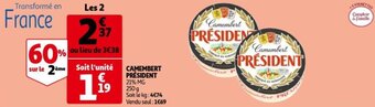 Auchan Camembert President aanbieding