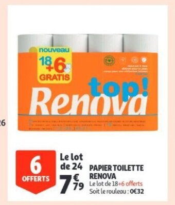 Auchan Papier toilette renova aanbieding