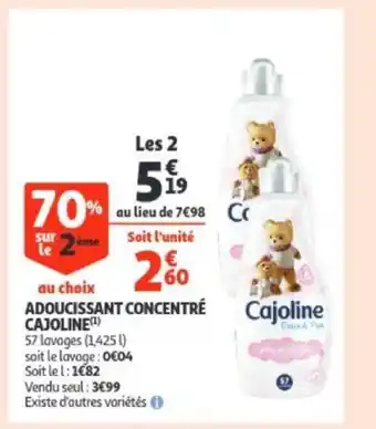 Auchan Adoucissant concentre cajoline aanbieding