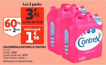 Eau minerale naturelle contrex
