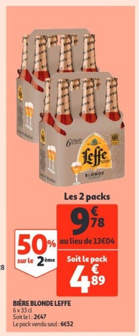 Auchan Biere blonde leffe aanbieding