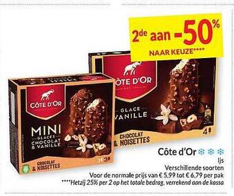 Intermarché Côte d'or ijs aanbieding