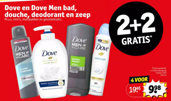 Kruidvat Dove en dove men bad, douche, deodorant en zeep aanbieding