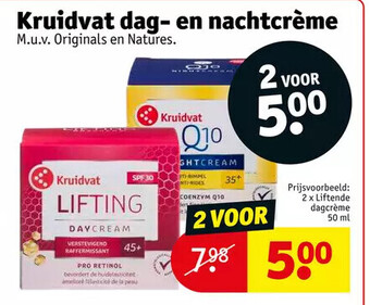 Kruidvat Kruidvat dag- en nachtcrème aanbieding