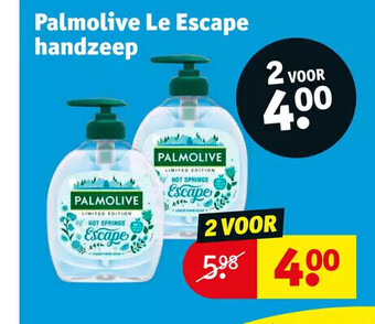 Kruidvat Palmolive le escape handzeep aanbieding