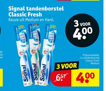 Kruidvat Signal tandenborstel classic fresh aanbieding