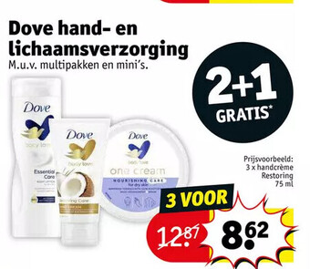 Kruidvat Dove hand- en lichaamsverzorging aanbieding
