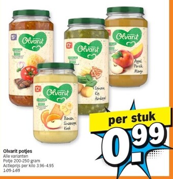 Albert Heijn Olvarit potjes aanbieding