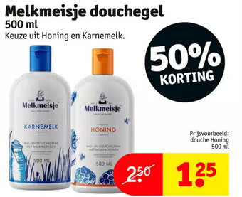 Kruidvat Melkmeisje douchegel 500 ml aanbieding