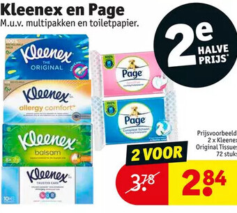 Kruidvat Kleenex en page aanbieding