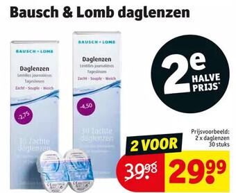 Kruidvat Bausch & lomb daglenzen aanbieding