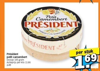 Albert Heijn Président petit camembert aanbieding