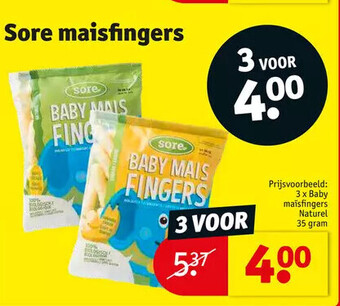 Kruidvat Sore maisfingers aanbieding