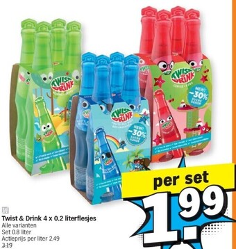 Twist & drink 4 x 0.2 literflesjes