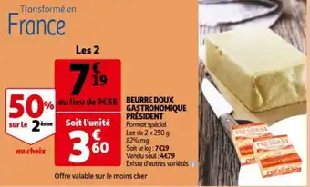 Auchan Beurre Doux Gastronomique President aanbieding
