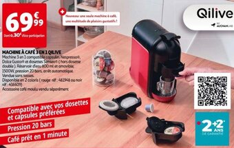 Auchan Machine A Cafe 3 En 1 Qilive aanbieding