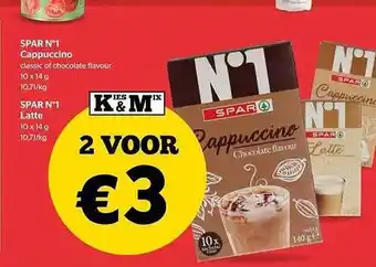 Spar n°1 cappuccino, spar n°1 latte