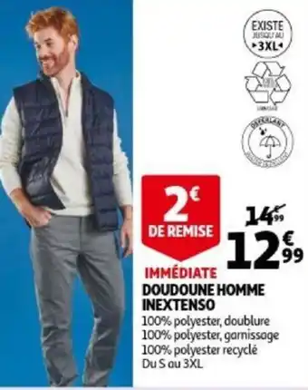 Auchan Inextenso Immediate Doudoune Homme aanbieding