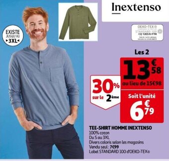 Auchan Inextenso Tee-Shirt Homme aanbieding
